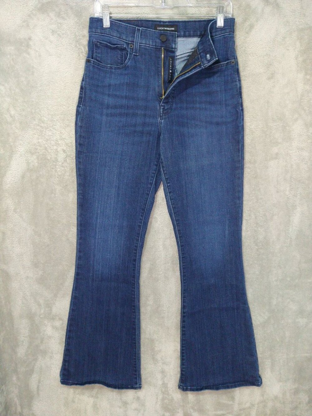 Lucky Brand Jeans Womens 10/30 Blue Denim Stevie High Rise Flare Dark Wash